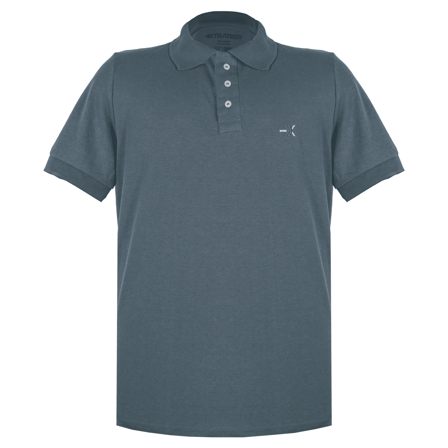 POLO TÁCTICO CON ESCUDO BORDADO - GRIS
