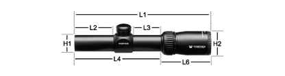 LUNETA RIFLESCOPE CROSSFIRE® II 1-4x24 BRIGHT CF2-31037 - VORTEX OPTICS