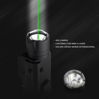 Lanterna Eagle Tactical | 400 Lumens com Laser - Ft-9901